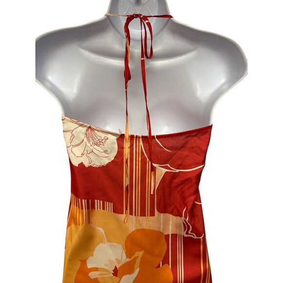 Ramy Brook Jeanette Women's Dress Halter V-Neck Cascading High Low Midi Size 4 - Picture 7 of 14